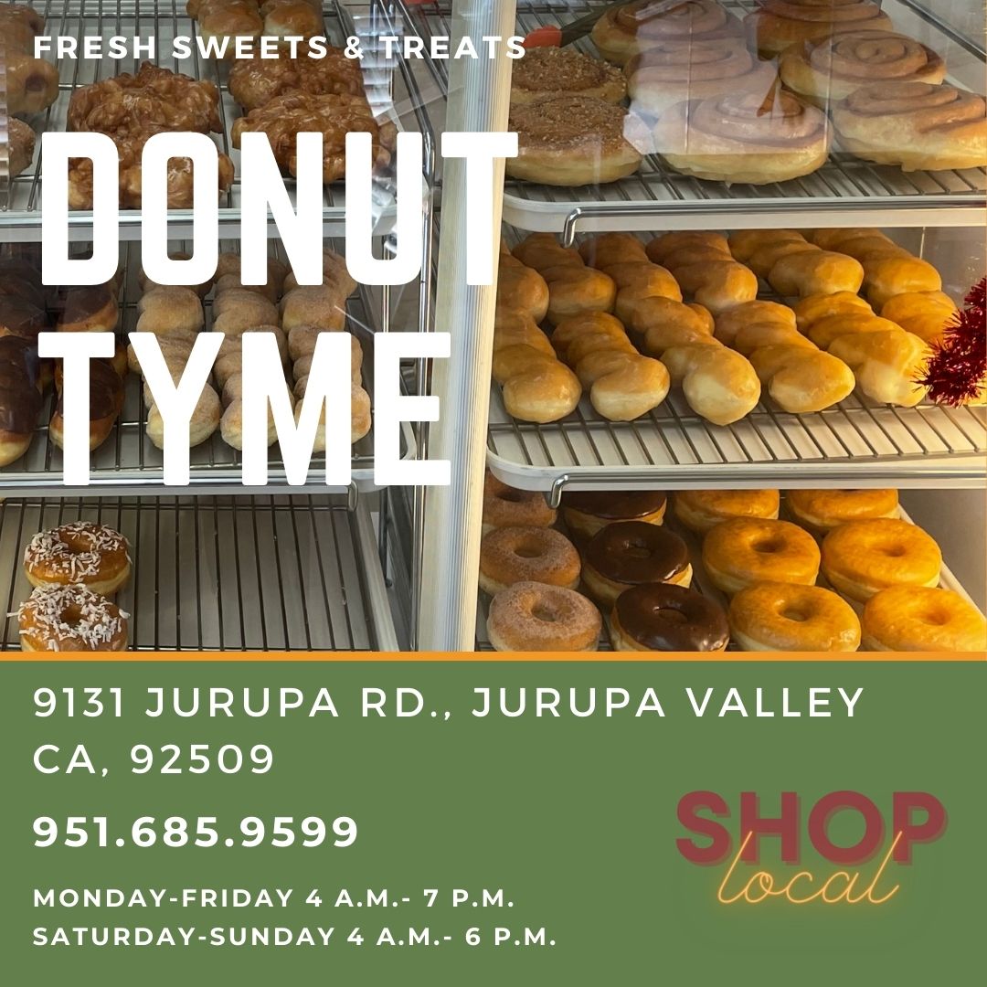 Donut Tyme, 9145 Jurupa Rd, Jurupa Valley, CA 92509 